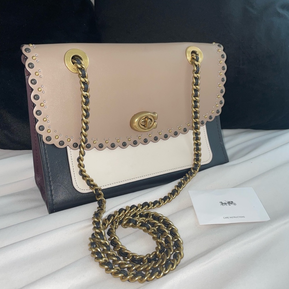 Coach Parker With Scallop Rivets Style No. 74090 - Picture 3 of 11